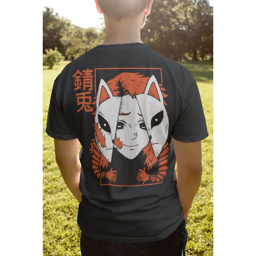 Tshirt Sabito Mask Anime Manga Kimetsu No Yaiba Kaos Demon Slayer Premium Unisex