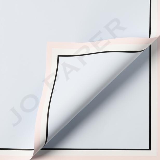 

[20 LEMBAR] Flower Wrapping Paper Lis BiColor Frame Kertas Buket Bunga - Chocolate