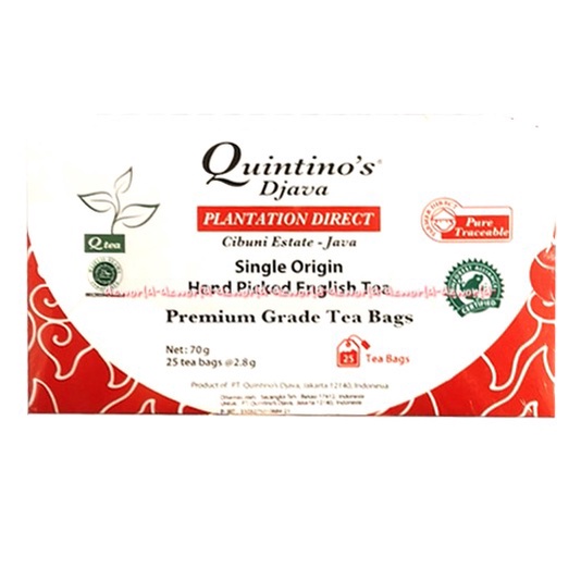 Quintino's Djava Qtea Premium Grade 25tea Bag Teh Quintinos Quintino's Teh Java Jawa Teh Premium Tea