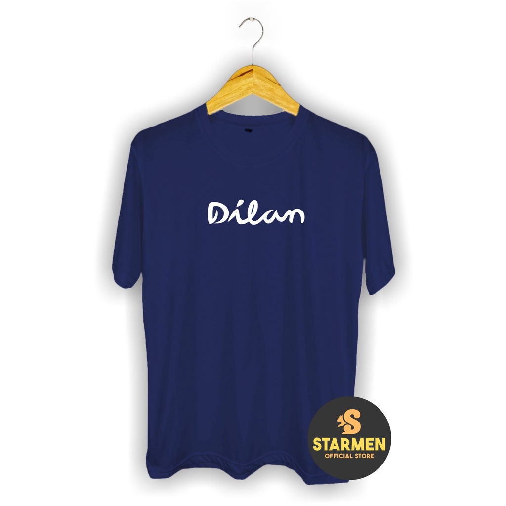 Kaos Distro Pria T-Shirt Motif Kata Kata DILAN