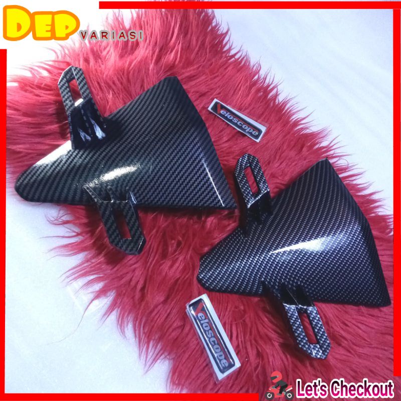 Dasi Dudukan Plat Nomor Carbon WTP Honda Beat Street ESP 2016-2019