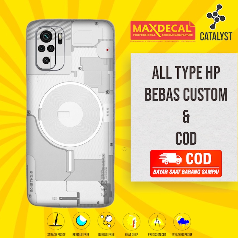 Garskin Redmi Note 10 Note 10S Fullbody - Kode Nothing - Free Custom Skin Protector Case