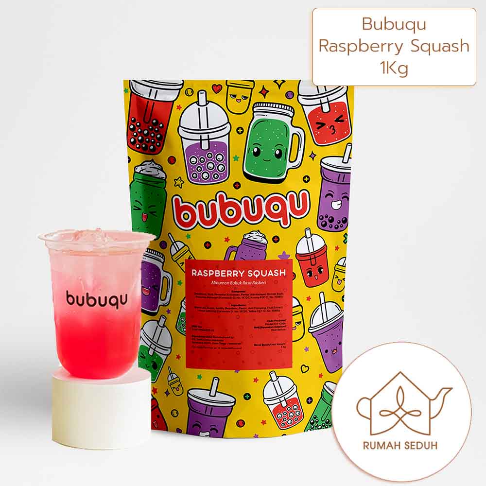 

1Kg Bubuqu Raspberry Squash Powder - Minuman Rasa Buah Rasberi Raspberi