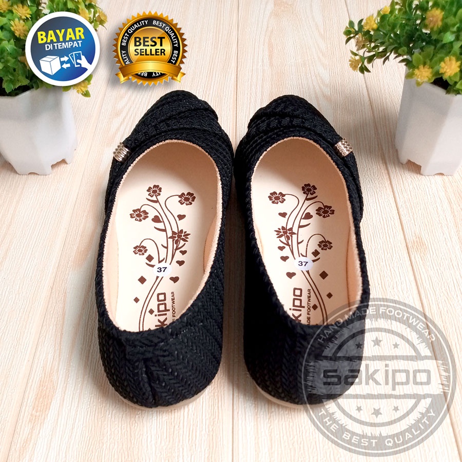PROMO 12.12 SEPATU BALET RAJUT SLEMPANG SAMPING MURAH TRENDI NYAMAN DI KAKI / SEPATU SEKOLAH DAN KERJA / SEPATU WANITA REMAJA / SAKIPO