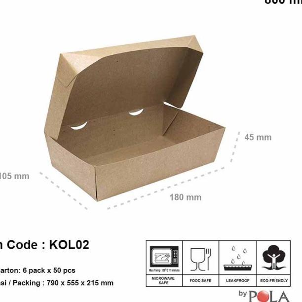 

Paper Lunchbox Large Brown Kraft / KOL02 Metropack- 50pcs
