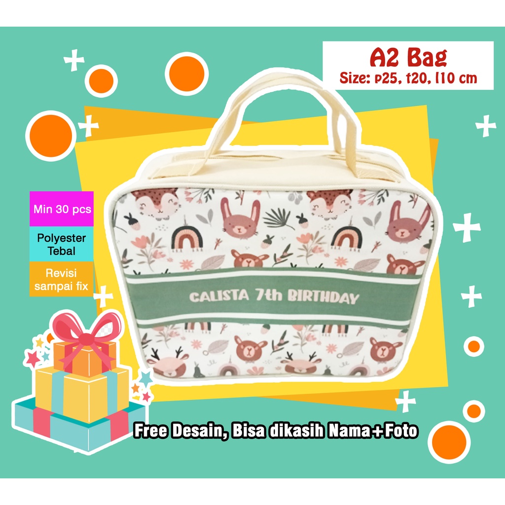 [A2 BAG DIOR] TAS ULANG TAHUN ANAK CUSTOM SOUVENIR ULANG TAHUN ANAK MURAH GOODIE BAG ULANG TAHUN ANA