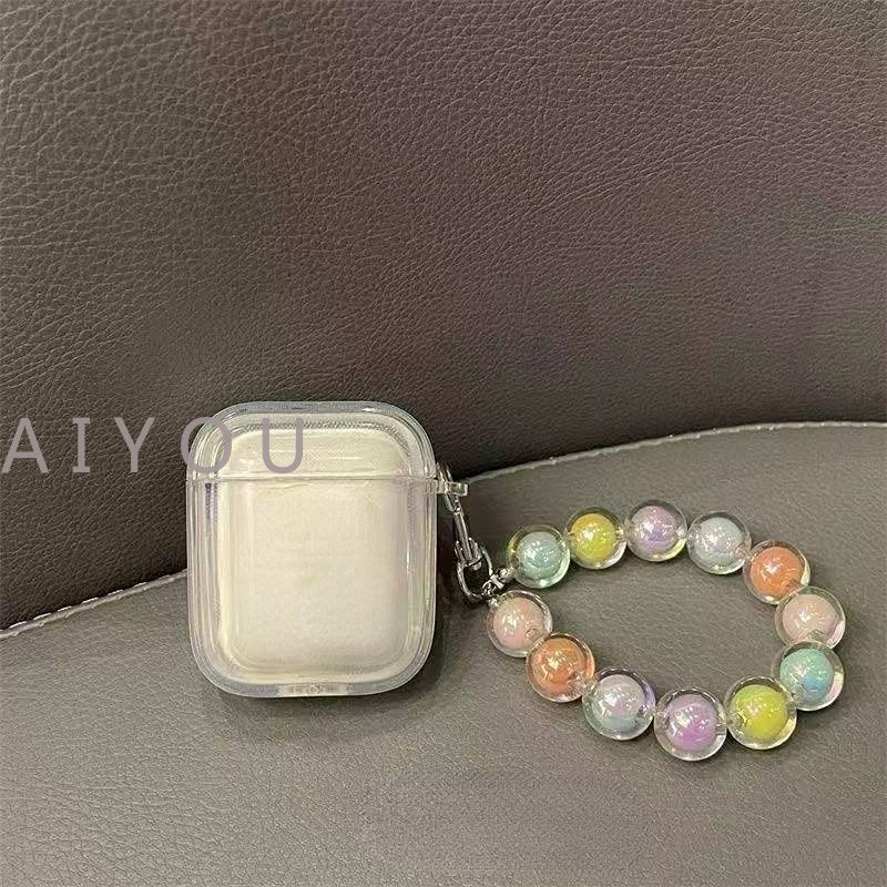 Case Transparan Motif Beruang Lucu Dengan Gantungan Kunci Cover Apple AirPods 1 2 3 Pro 2 2022