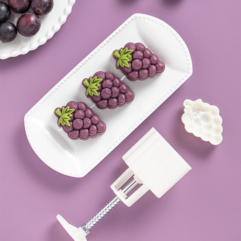 CETAKAN MOLD NASTAR / MOONCAKE / KUE BENTUK BUAH ANGGUR 3D