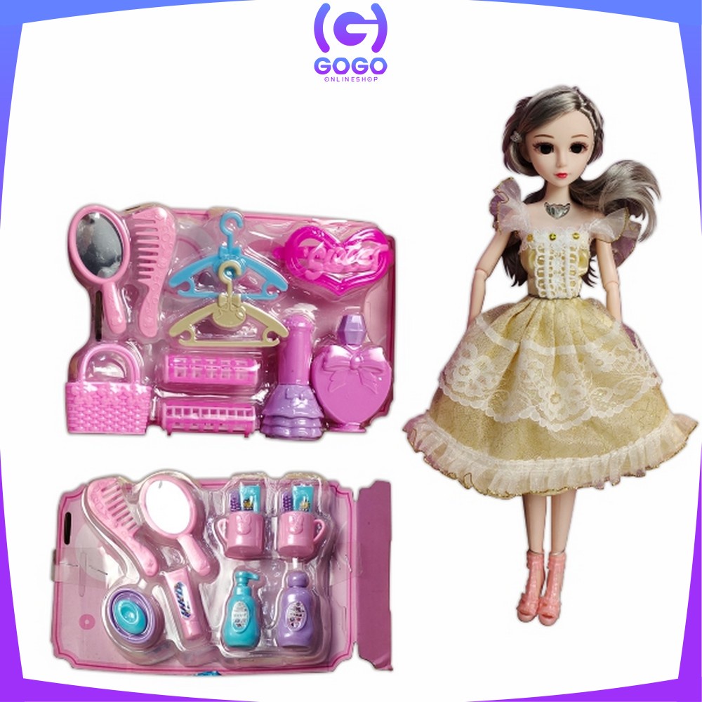 GOGO-M164 Mainan Boneka Princess Set Boneka Anak Perempuan Meja Rias Anak Mainan Makeup Putri Anak