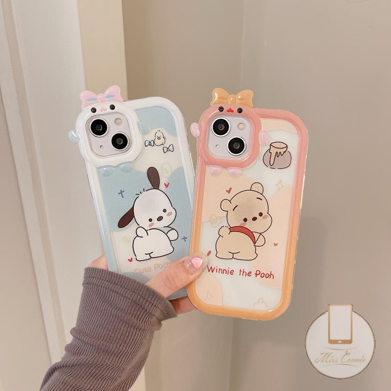 Soft Case Redmi 9T 10A 9 10 A1 A1+9C 9C NFC 9A 10C Note11 Pro+10 9 8 3D Kartun Lucu Monster Kecil Lensa Pochacco Winnie the Pooh Shockproof Glossy Anti Pecah Soft TPU Cover