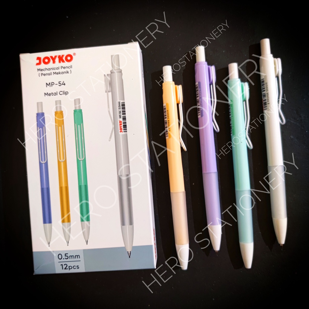 

Joyko pensil mekanik casing pastel metal clip 0.5 mm MP-54 . 12 unit