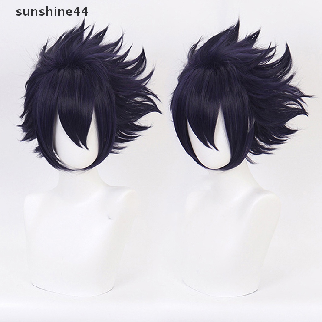 Sunshine Wig / Rambut Palsu Karakter Kartun Anime Amajiki Tamaki Warna Ungu Untuk Cosplay