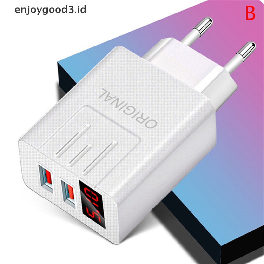 Adapter Charger USB 3.0 45W QC 3.0 display digital LED