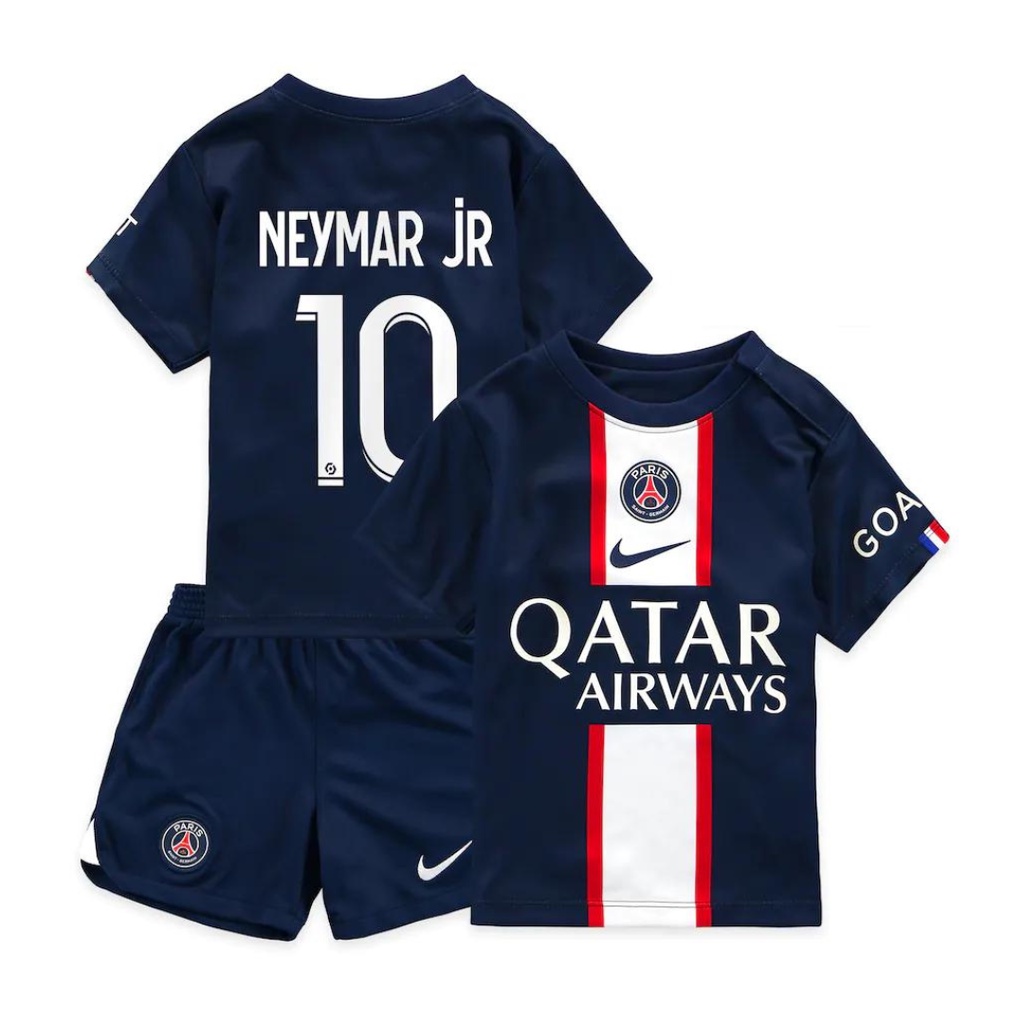 Kaos sepak bola anak jersey football klub baju atasan laki-laki t-shirt seragam outfit club olahraga kostum futsal pakaian sport apparel psg neymar navy