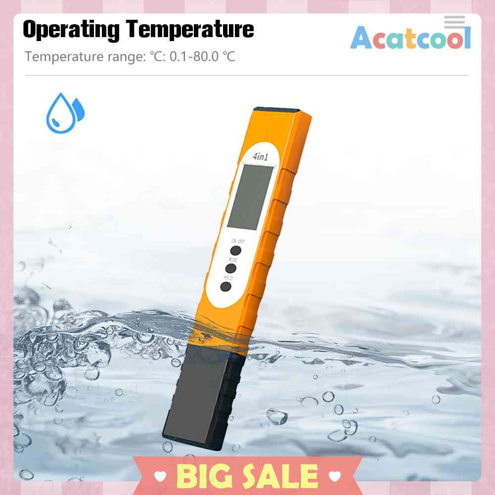 4 in 1 Detektor Kualitas Air Digital Total Dissolved Solid EC