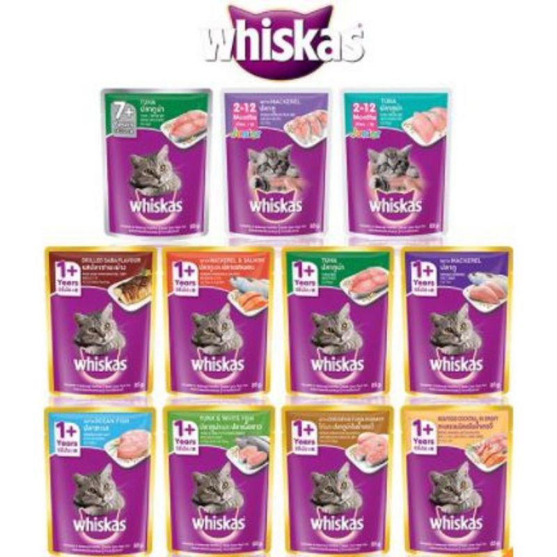 whiskas basah  All varian kitten 80gr - whiskas makanan kucing - whiskas