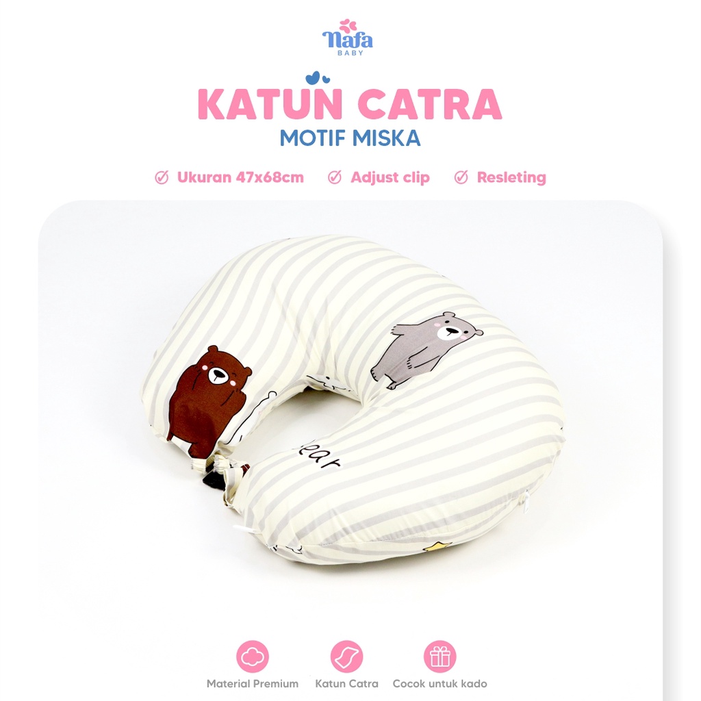 Bantal Menyusui Baby Multifungsi Katun Catra dan Katun Jepang By Nafa Baby