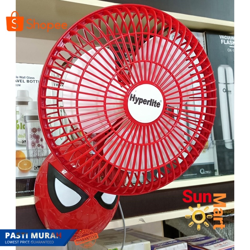 KIPAS ANGIN HYPERLITE 8 Inch KIPAS ANGIN MEJA Kipas Angin Listrik Karakter Meja Dinding - Desk Wall Fan 2 IN 1