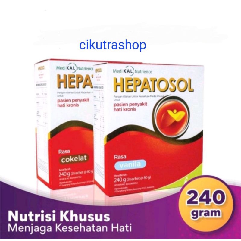 

Hepatosol Vanila/Coklat 240 gr