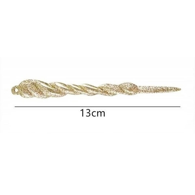 5pcs / Set Hiasan Gantung Es Batu Imitasi 13cm Untuk Dekorasi Pohon Natal / Tahun Baru / Musim Dingin