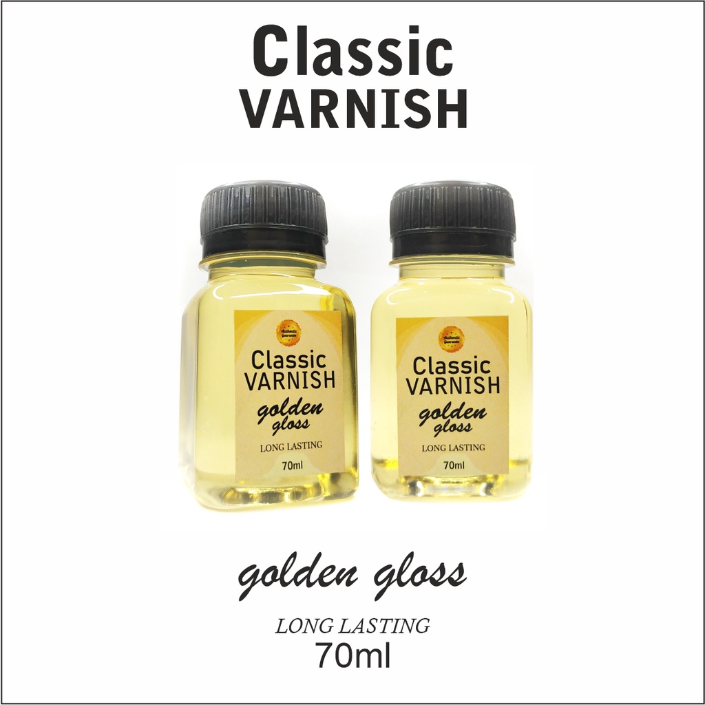 Pernis Varnish Classic golden gloss long lasting 66ml lukisan kerajinan clay