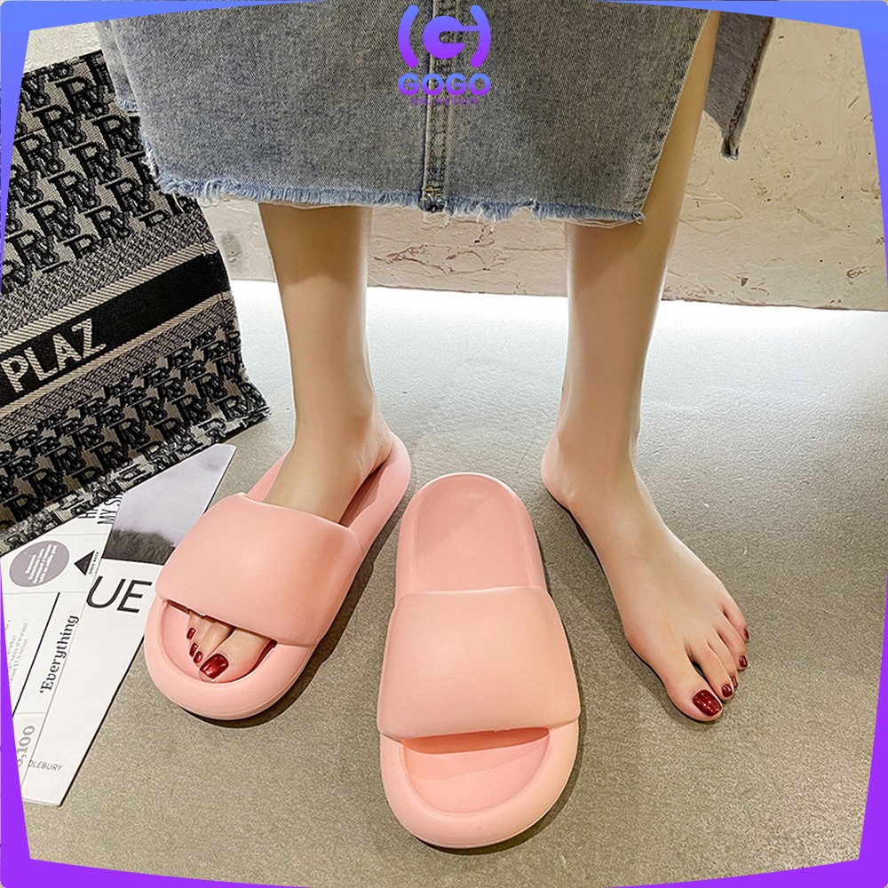GOGO-S48 Sandal EVA FLip Flop Tinggi Tidak Licin Selop Pria Wanita Sandal Pasangan / Comfortable Thick Sole Shower Slippers Couple Import
