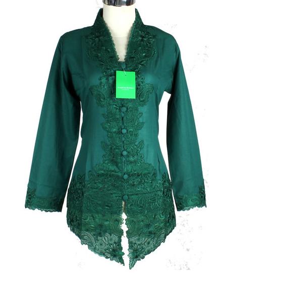 Kebaya Bordir Hijau Botol 668 - S