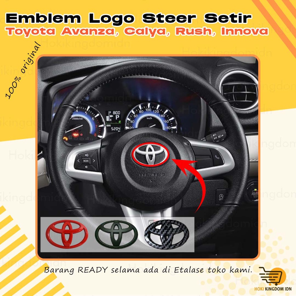 Emblem Logo Steer Setir Stir Toyota Avanza, Calya, Rush, Innova