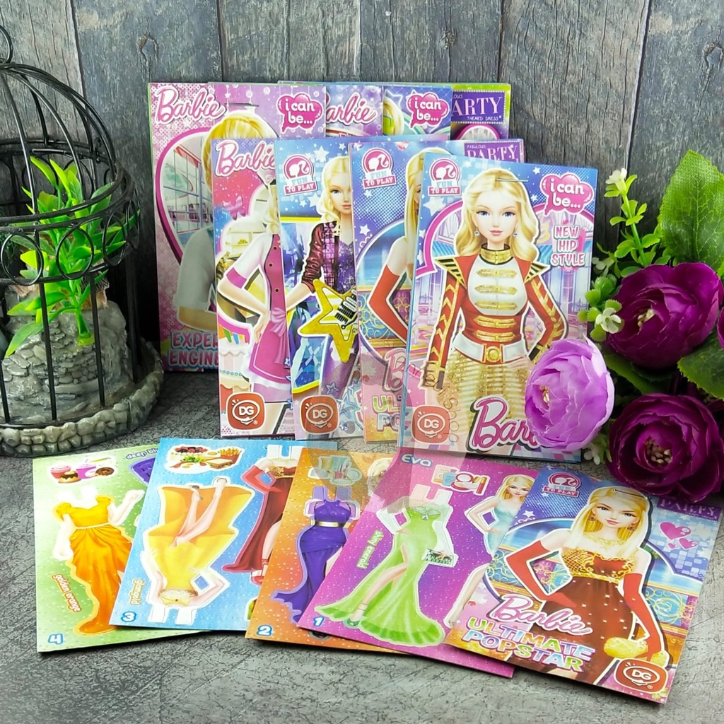 1 Buku - BP Bongkar Pasang BP BP an Paper Doll Permainan Barbie Kertas Bpan Mainan Jadul Generasi 90an Edukasi Kreatif Anak