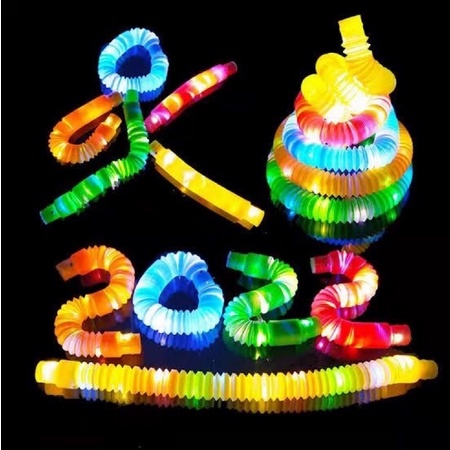 [PAKET ISI 6] UG Mainan Viral CEV Light Up Pop Tubes Pop Pipes Mainan Lampu Stick Pipa Selang Fidget Toy