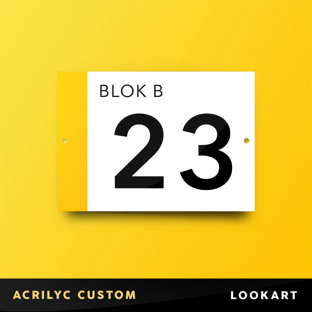 NOMOR RUMAH ACRYLIC, NOMOR ALAMAT RUMAH AKRILIK, CUSTOM ALAMAT RUMAH, CUSTOM NOMOR RUMAH