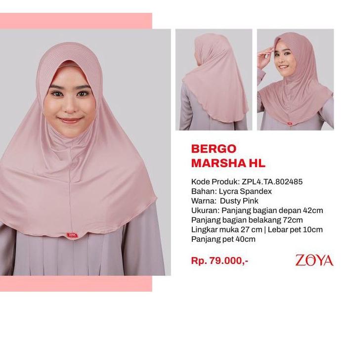 PALING DIMINATI BERGO ZOYA MARSHA HL / KERUDUNG SEKOLAH ZOYA / KERUDUNG SEKOLAH POLOS / BERGO POLOS 