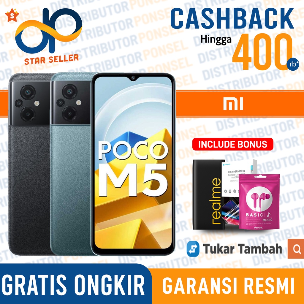 Xiaomi Poco M5 4/128GB 4/64GB Garansi Resmi 128 GB 64 GB Poco M5