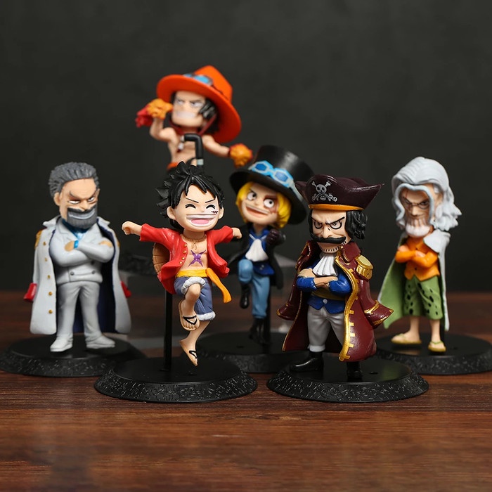 WCF Luffy Zoro Sabo Garp Roger One Piece Figure Set