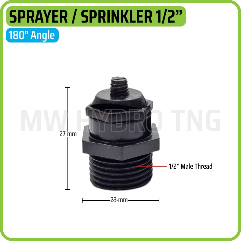 Sprayer Sprinkler Irigasi Taman - 180 Derajat / 90 Derajat Dua arah