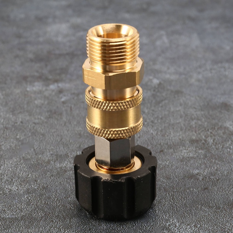 Set Adaptor Mesin Cuci Pressure Washer M22 To1/4 Inch Quick Connect Kit, Kit Quick Connect M22 14Mm To1/4 Inch