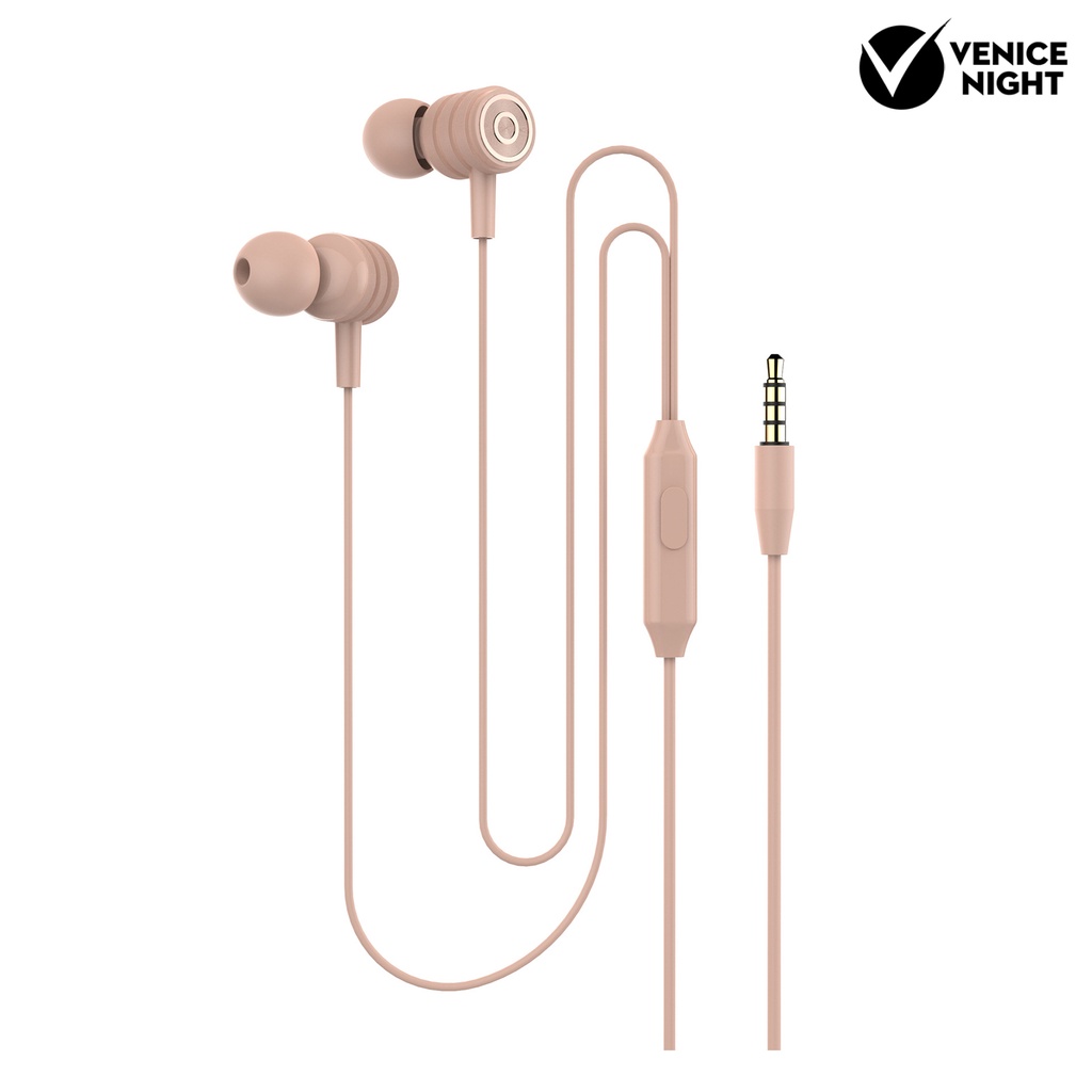 (VNEP) (Berkabel) Y01 Earphone In-ear Heavy Bass Line Control 3.5mm 5D Surround Stereo Sound Earphone untuk Olahraga