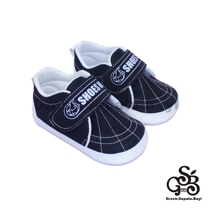 sepatu bayi baby shoes prewalker laki laki perempuan umur 2 - 12 bulan model casual SPIDER polos ringan &amp; fleksibel