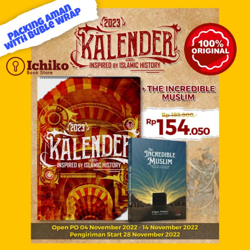 

PAKET KALENDER GENSA 2023 + THE INCREDIBLE MUSLIM INSPIRED BY ISLAMIC HISTORY/ EDGAR HAMAS GEN SALADIN ORIGINAL
