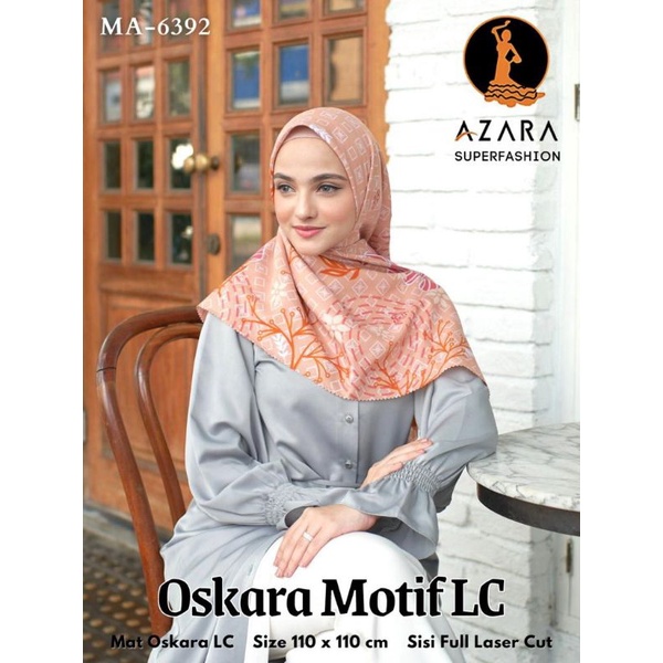 (Segi Empat) OSKARA MOTIF•hijab segiempat motif