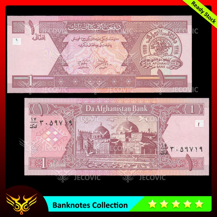AFGHANISTAN 1 Afghanis 2002 , UNC , Uang Asing