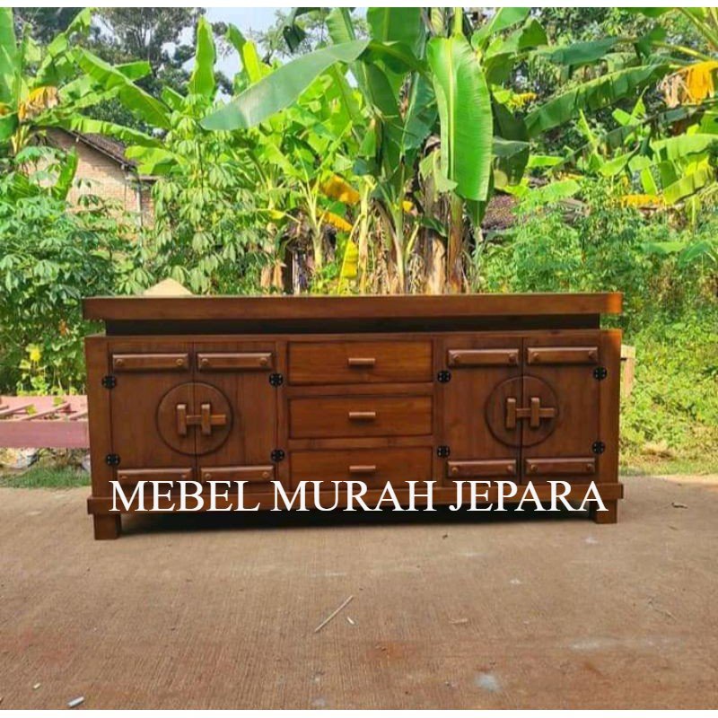 MEBEL BUFET KOBOI JATI 2 METER MURAH