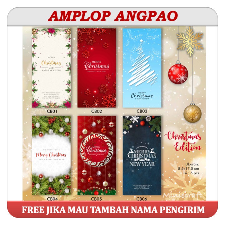 

AMPLOP ANGPAO NATAL MODEL PANJANG, CHRISTMAS GIFT ANGPAU
