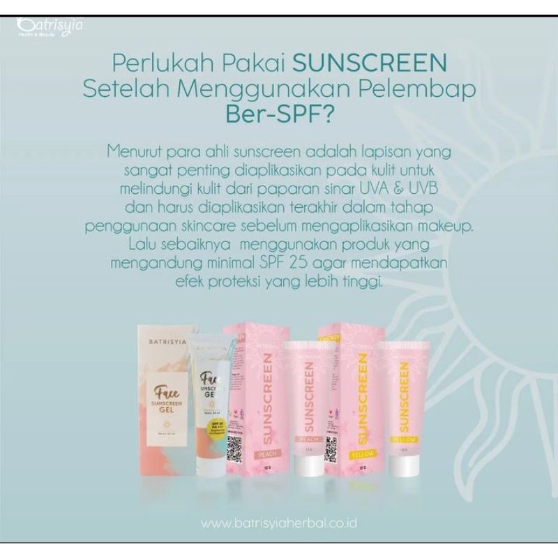 sunscreen batrisyia herbal bpom tabir surya sunblock mencegah flek hitam