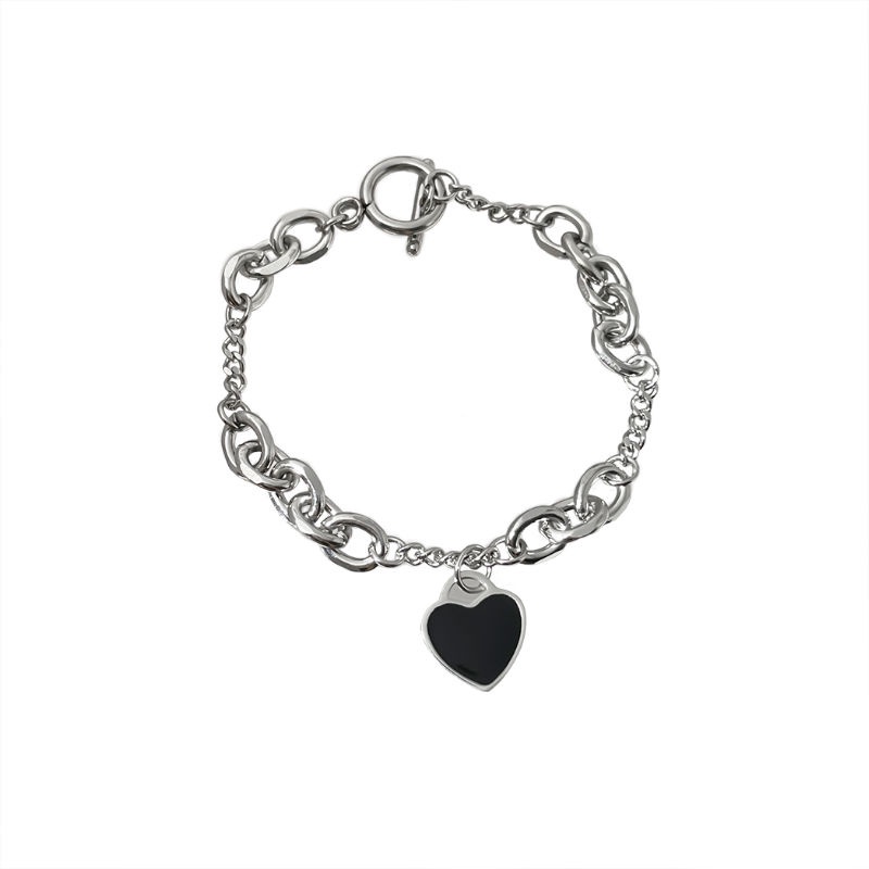 Suhao keren hot girl cinta mutiara jahitan kalung perempuan musim panas ins hip-hop klavikula rantai cahaya mewah desain niche gelang