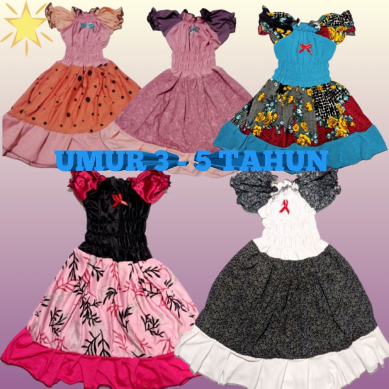 BAJU ANAK KERUT SMOK DADA,LENGAN KERUT,BAJU ANAK LUCU,UNTUK USIA 4 TAHUN SAMPAI 5 TAHUN,GROSIR BAJU