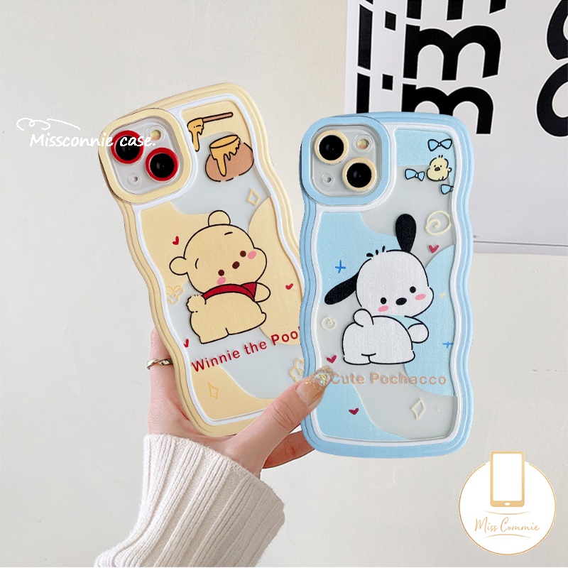 Vivo Y36 Y02T Y02 Y35 Y21 Y22 Y21s Y12 Y12i Y33s Y22S Y15 Y93 Y12s Y16 V20 V21 Y30 Y17 Y15s Y20 Y11 Y21T Y33T Y75 Y91 Y15A Y91C Y21A Pochacco Winnie the Pooh Wavy Edge Soft Cover