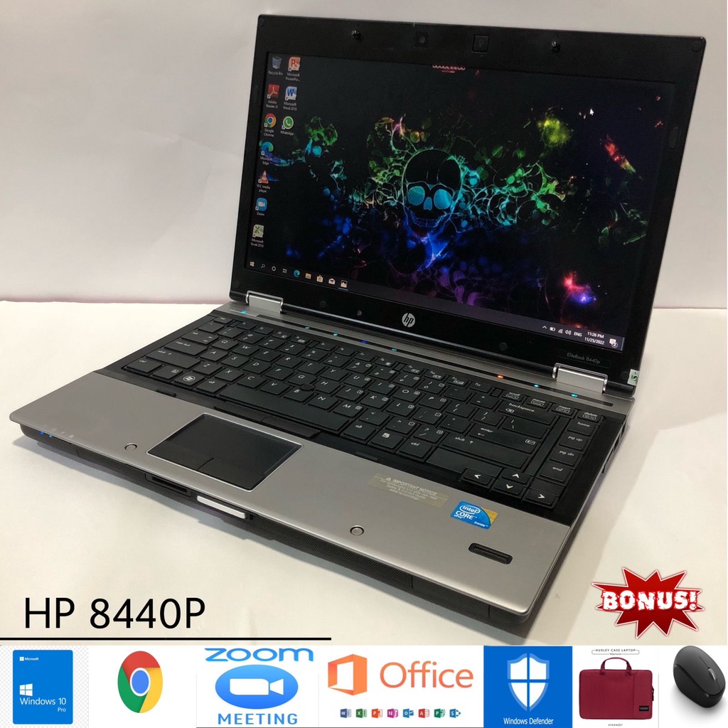 Laptop Hp EliteBook 8440p Intel Core i5  Ram 4GB HDD 320GB - windows 10