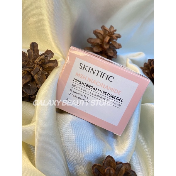 SKINTIFIC MSH NIACINAMIDE BRIGHTENING MOISTURE GEL 30gr / SKINTIFIC MOISTURIZER NIACINAMIDE / MOISTURIZER SKINTIFIC PINK 30gr