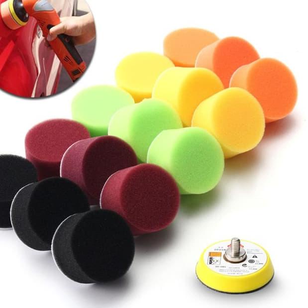 set 16pcs busa poles 2" buff polisher pad air sander 2 inch mesin bor